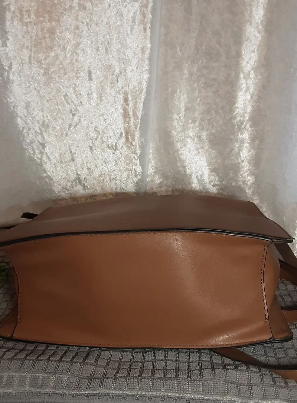 Steve Madden Brown Structured Bevelyn Bag